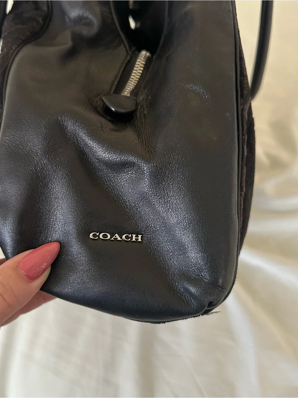 Coach Madison Chenille Ocelot Fabric North/South Tote - Picture 5 of 15